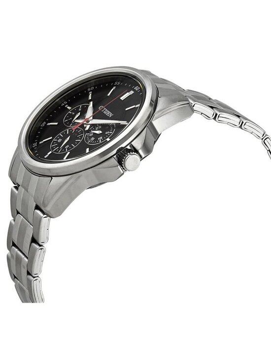 NWT Citizen Quartz Black Dial Stainless Steel Men\'s Watch